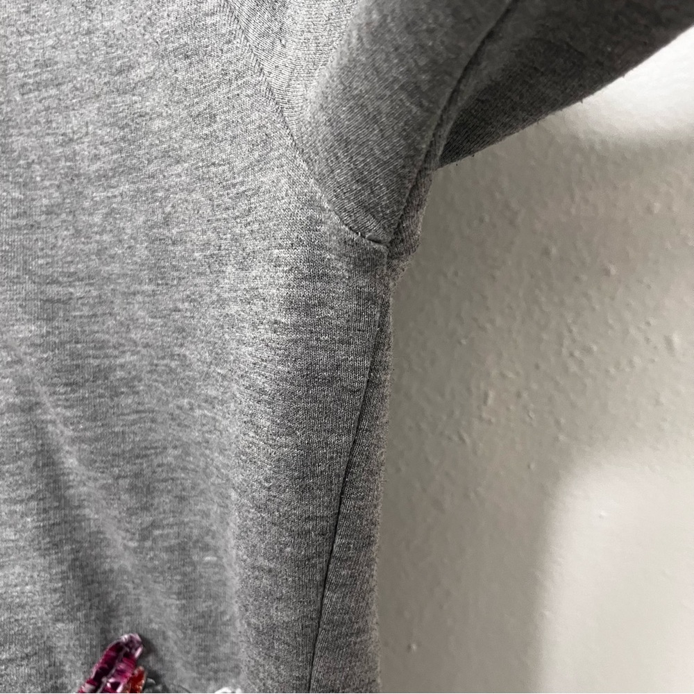 FREE PEOPLE Patchwork Ribbon Fitted Hoodie size Large (fits more like a medium) - Picture 10 of 15